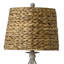 Lampe de table 26 po Boho en métal blanc antique avec abat-jour tissé à la main à 3 voies et USB pour le salon de la chambre à coucher (ensemble de 2)