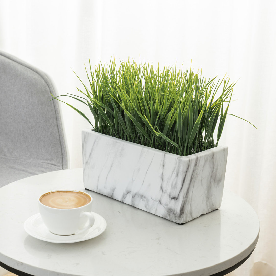 Fake Artificial Grass Greenery Plants In Planter Pot Primrue