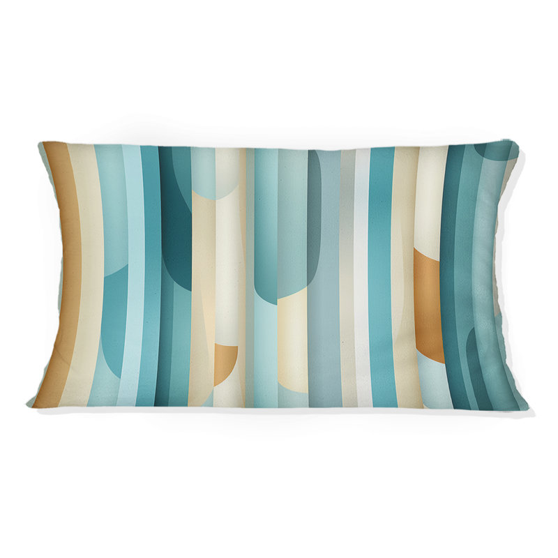 Coussin en polyester rayé Zen Tranquility
