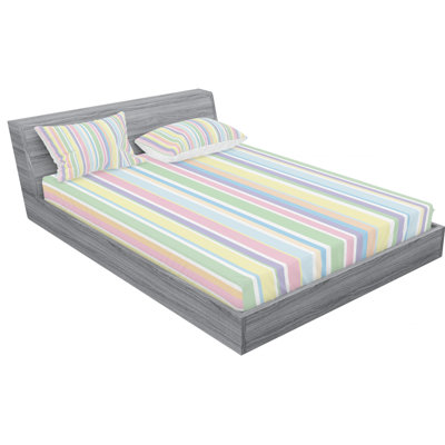 Microfiber Striped Sheet Set