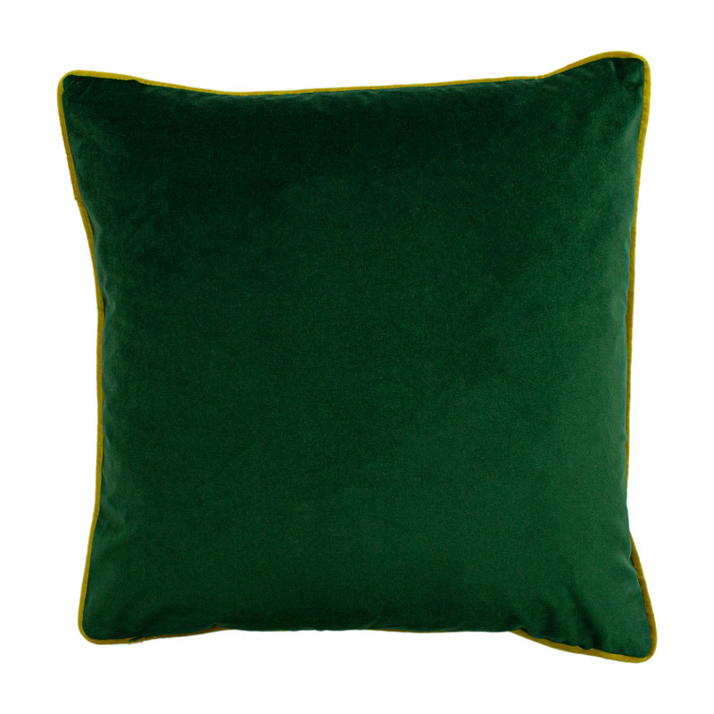 Geometric Square Cushion, Emerald/Gold