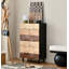 Armoire à chaussures moderne en bois massif noyer noir moderne