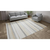 Multicolored Flatweave Hemp Rug - 8'1" x 10'1"