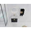 Meuble-lavabo mural avec lavabo en céramique et armoire latérale, portes à fermeture douce, armoire combinée-390183070