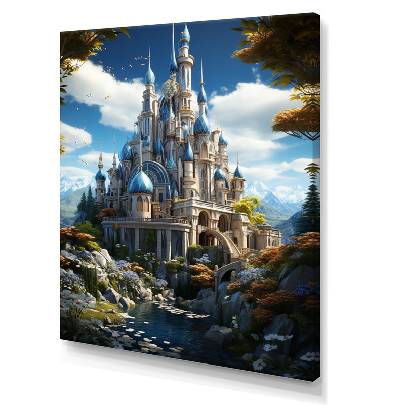 Résidence royale sur toile, H 40 po x l 30 po x P 1,5 po, Toile tendue