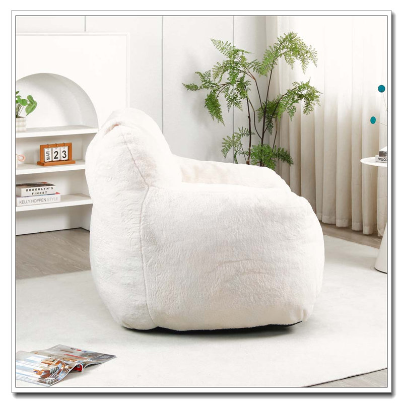 Bean Bag Chair, White
