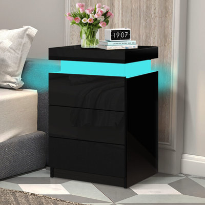 45cm W Manufactured Wood Bedside Table
