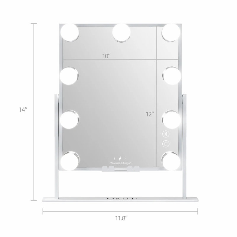 Aluminium Rectangle Mirror, 35.56 cm H x 29.97 cm W