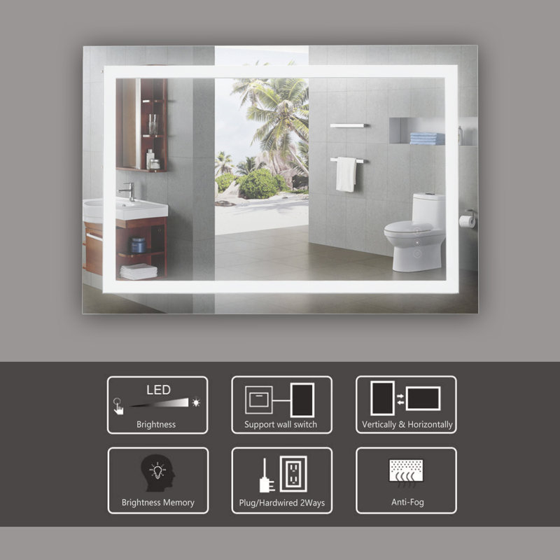 Sueko Flat Wall Mirror, 36'' x 48''