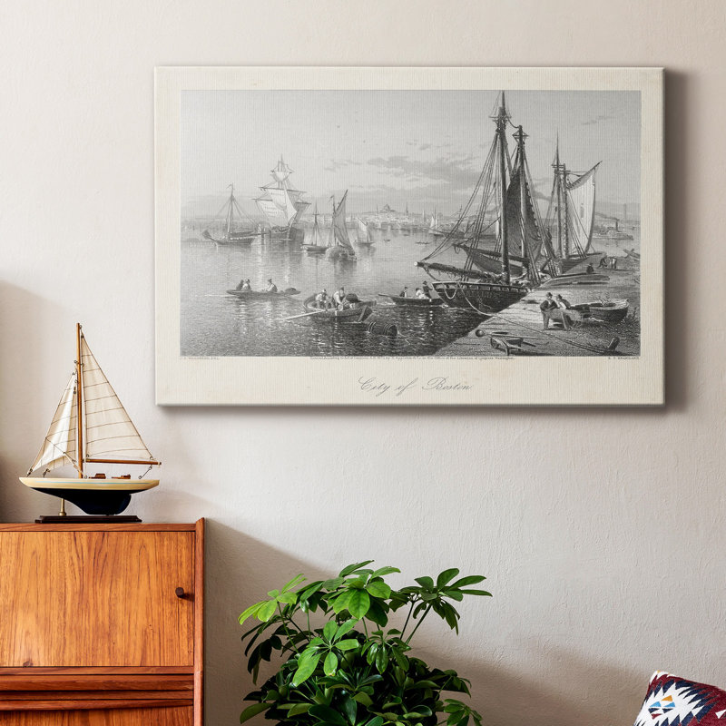 City of Boston - Impression sur toile tendue, H 27 po x l 18 po x P 1 po