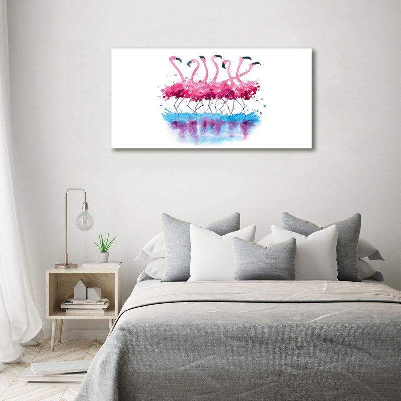 Flamingos - Wrapped Canvas Print
