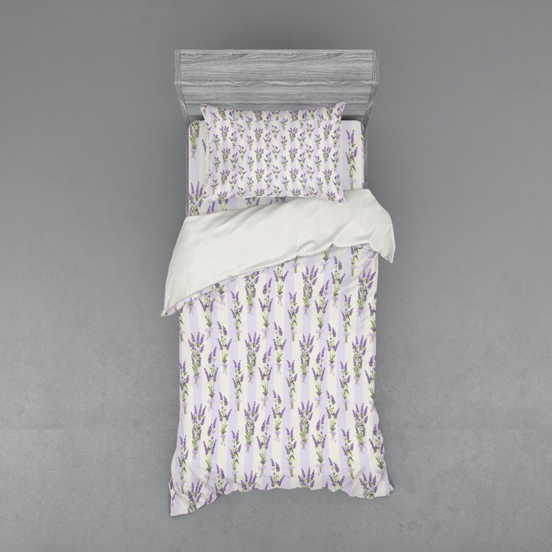 Ensemble de housse de couette en microfibre mauve moderne et contemporaine, Housse de couette simple + 6 pièces supplémentai