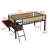 Single Metal Loft Bed With Rectangular Desk, LED Loft Bed Frame With Storage Shelves-814032098