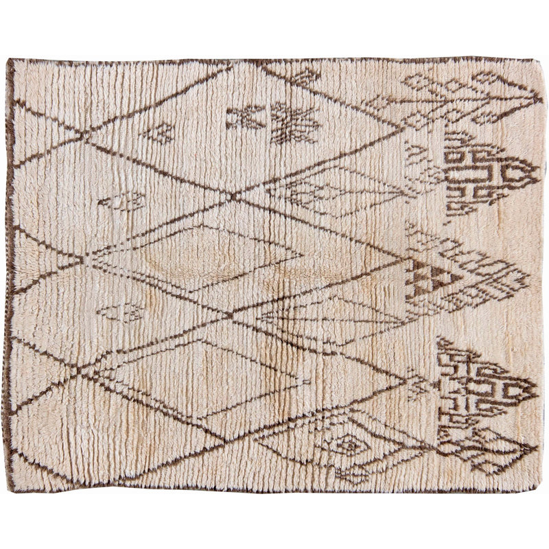Tapis marocain en laine rétro Vintage