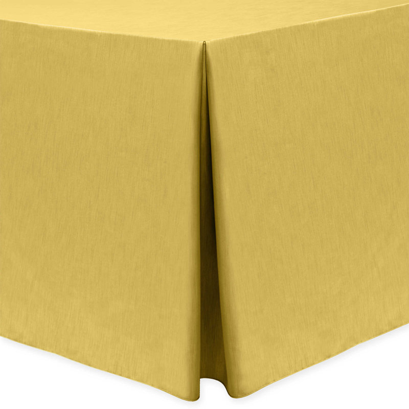 Majestic Solid Color Tablecloth, 108" x 66", Gold, 5
