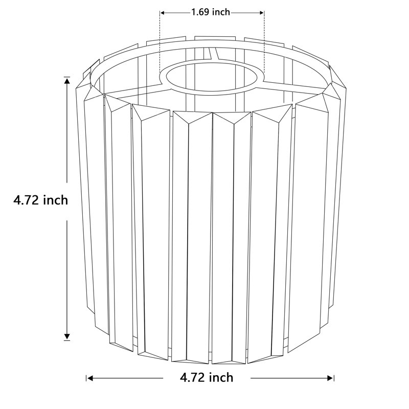 Abat-jour en cristal 4,72 po