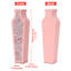 Crystal Pink Glass Floor Vase