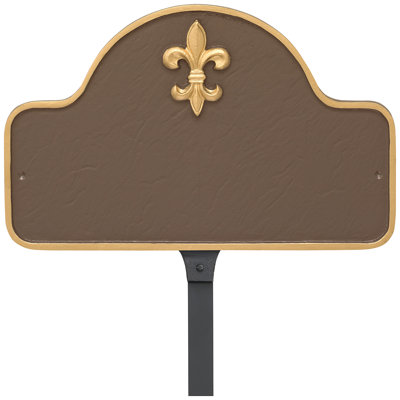 Plaque d'adresse sur 1 ligne Fleur de Lis