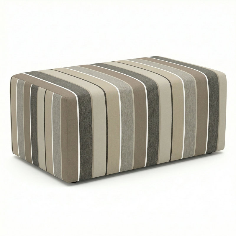 Berlin Gardens Lilly Hive 18X30x13 Rectangle Pouf, Beige