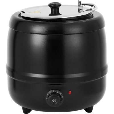 Commercial Electric Soup Warmer Kettle - 10.5 QT Capacity, Adjustable Temperature Control with Detachable Insert & Hinged Lid, Ideal for Restaurant Buffet Catering Use