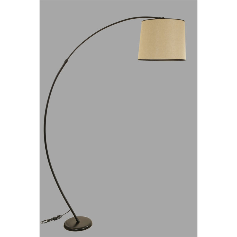 Dayne 185cm Arched Floor Lamp, Black