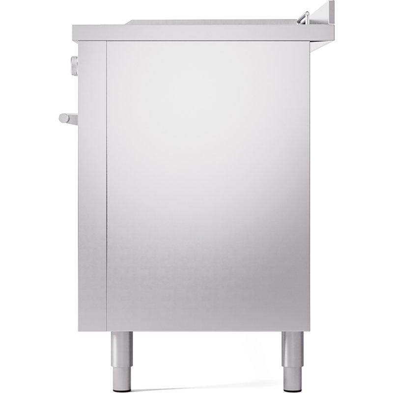 ILVE Professional Plus II 60 in Dual Fuel Range 7 Burner, Griddle, Frenchtop, Stainless Steel, Natural Gas