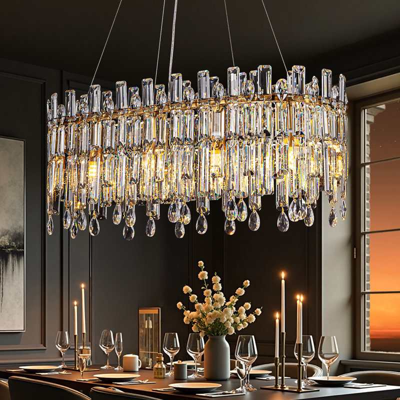 Lustre en cristal 31,5 "pour la salle à manger 31,5"