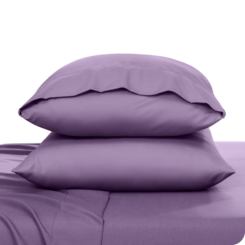 Microfiber Pillowcase Set Envelope Closure, Lavender, Standard Pillow Case