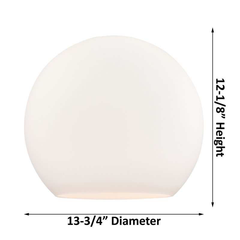 Luminaire suspendu sphère 1 lumière Athens, H 17,38 po x l 13,75 po x P 13,75 po, Transparent, Laiton antique