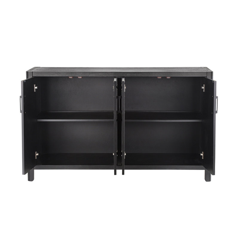 Armoire 4 portes avec finition naturelle Mirod