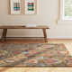 Tansy Handmade Wool Green / Multi Rug