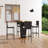Latitude Run® 5 Piece Patio Bar Height Dining Set With Cushions Poly Rattan Black