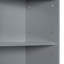 Grande armoire de rangement grise avec 3 tiroirs et tablettes réglables pour la salle de bain-1457249491