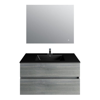 Sheli 35.118'' Single Bathroom Vanity with Stone Top