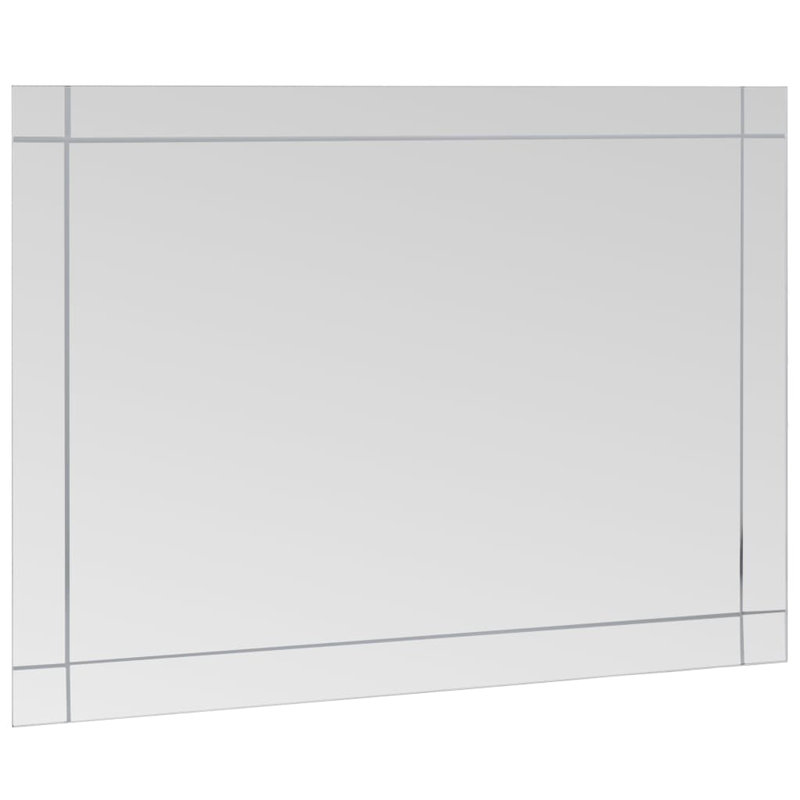 vidaXL Wall Mirror Decorative Wall Mounted Make up Mirror for Bathroom Glass, 19.7 inch H x 23.6 inch W