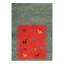 Green Hand Knotted Gabbeh Rug 4'X 6'
