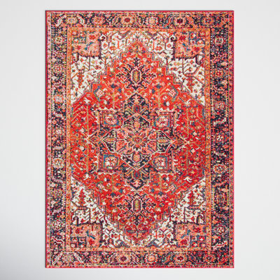 Tapis oriental à médaillon traditionnel Benhurst