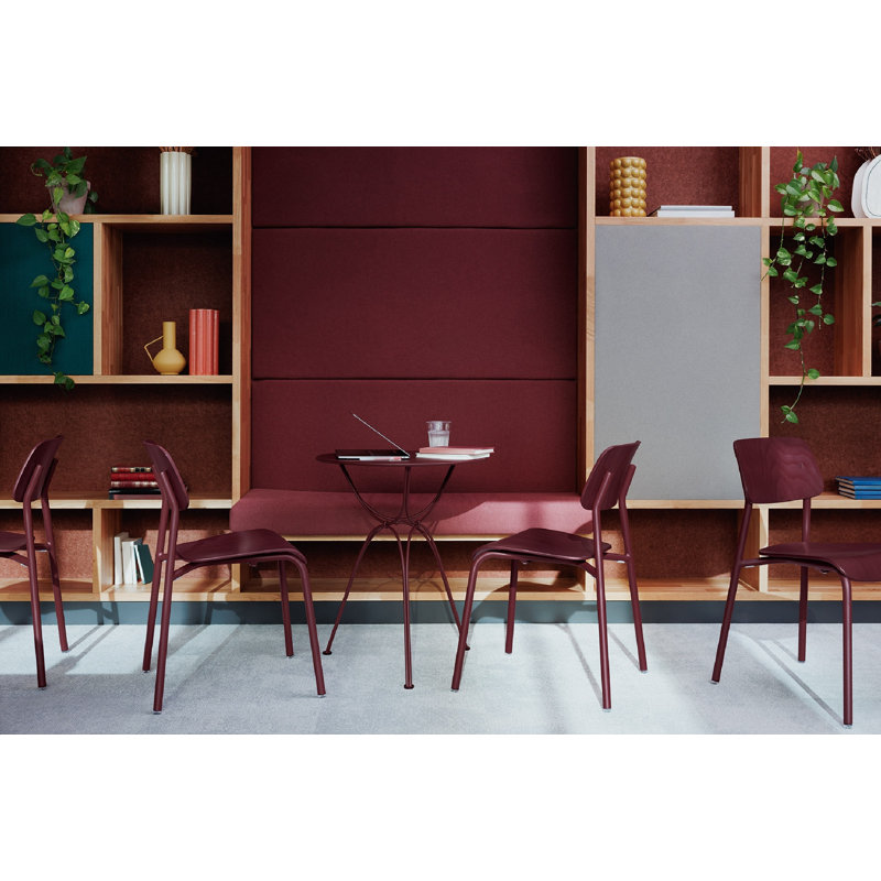 Studie Outdoor Dining Side Chair, Black Cherry