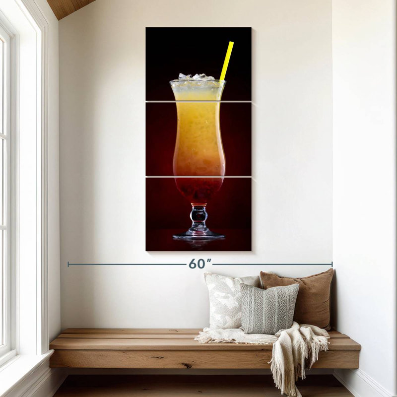 Tequila Sunrise Cocktail, 52" H x 24" W