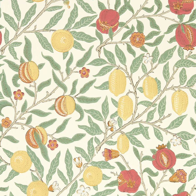 Fruit 10.05m x 52cm Matte Wallpaper Roll, Green