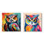 Chouette multicolore colorée Popart I - Hibou-67327482