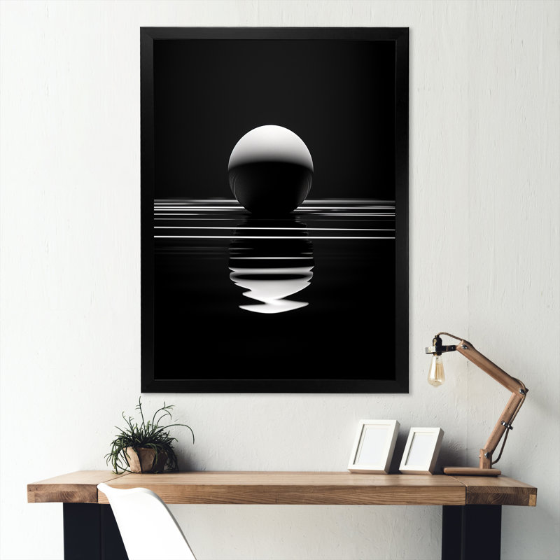 Sapphire Strike Ball Reflection sur toile, H 40 po x l 30 po x P 1,5 po, Cadre simple noir