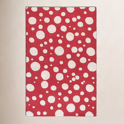Tapis rouge / ivoire Camey