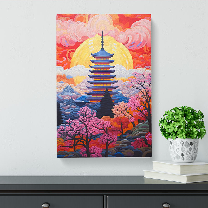 Pagoda Colour Field - Wrapped Canvas, 76cm H x 50cm W x 3cm D