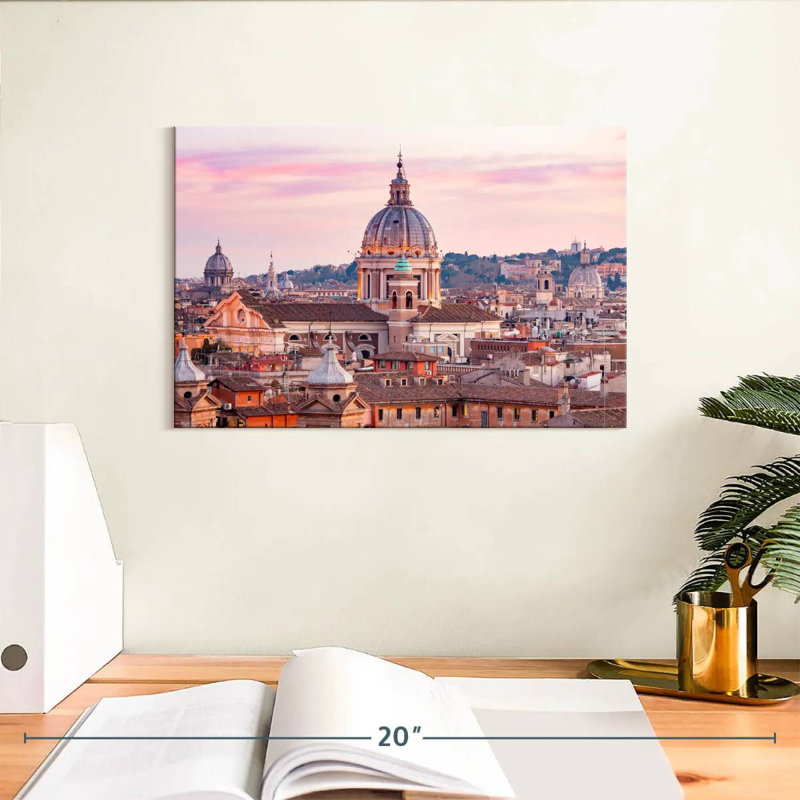 Paysage de coucher de soleil Kavia Rome, H 8 po x l 12 po