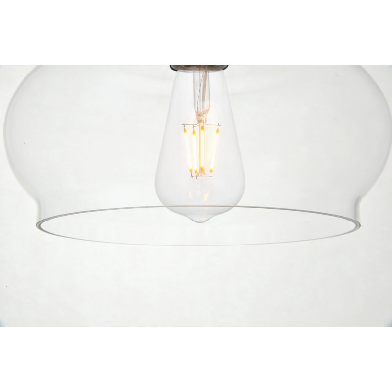 Luminaire suspendu simple à 1 lumière Brancy, Noir, noir, noir, noir