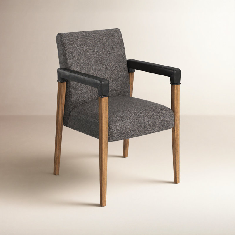 Morelle 20.75'' H Linen Upholstered Armchair, Linen Thames Ash