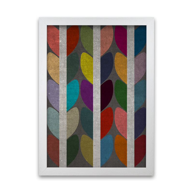 Scandinavian Dark Original - Print, White Frame, 42cm H x 30cm W x 3cm D