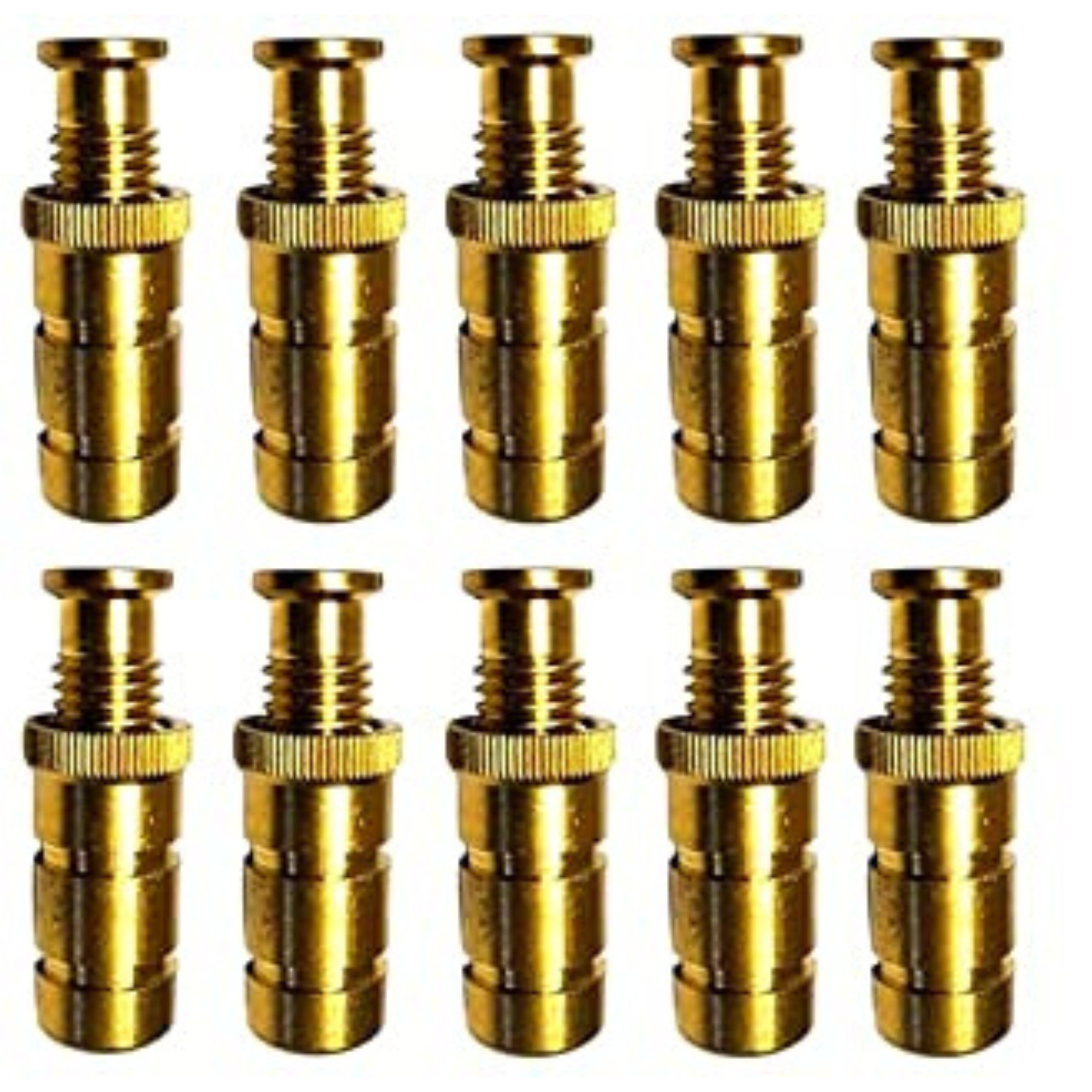 10-Pack Brass Pool Cover Anchors - Universal 3/4-Inch For Concrete, Inground Pool Safety Cover