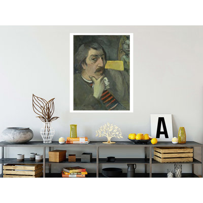 Portrait de l'artiste avec l'idole par Paul Gauguin - Estampe numérique